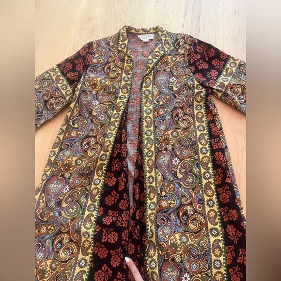 [Loungees] Vintage Paisley Cotton Kaftan House Dress - Picture 6 of 15
